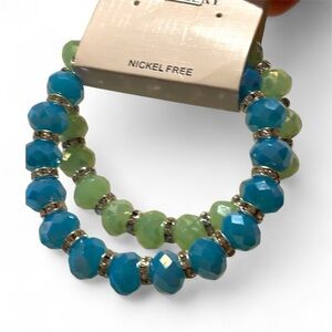 Boutique Shimmer Elastic Beaded Bracelets